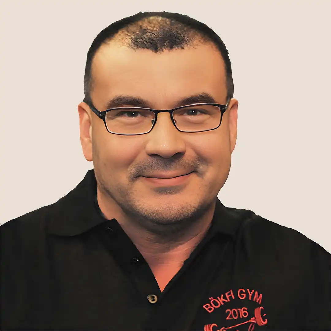 A portrait of an olympian weightlifter, Bökfi János